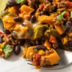 Southwest Ground Beef and Sweet Potato Skillet - a quick, flavorful family meal