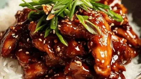 Savory Vietnamese caramel ginger chicken served with rice and herbs