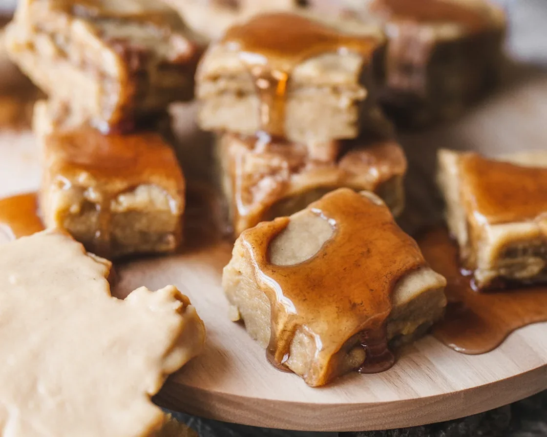 Maple Pecan Blondies with toasted pecans and a rich maple glaze