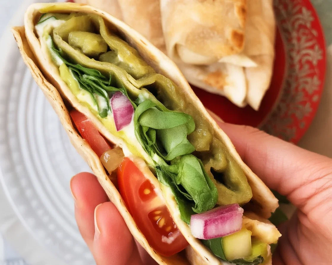 Viral TikTok tortilla wrap hack with various filling options in folded tortillas.