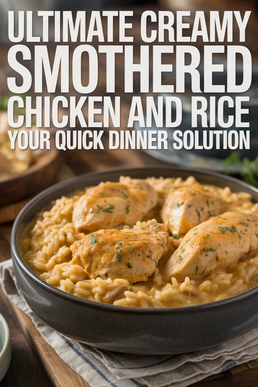 Ultimate Creamy Smothered Chicken And Rice: Your Quick Dinner Solution