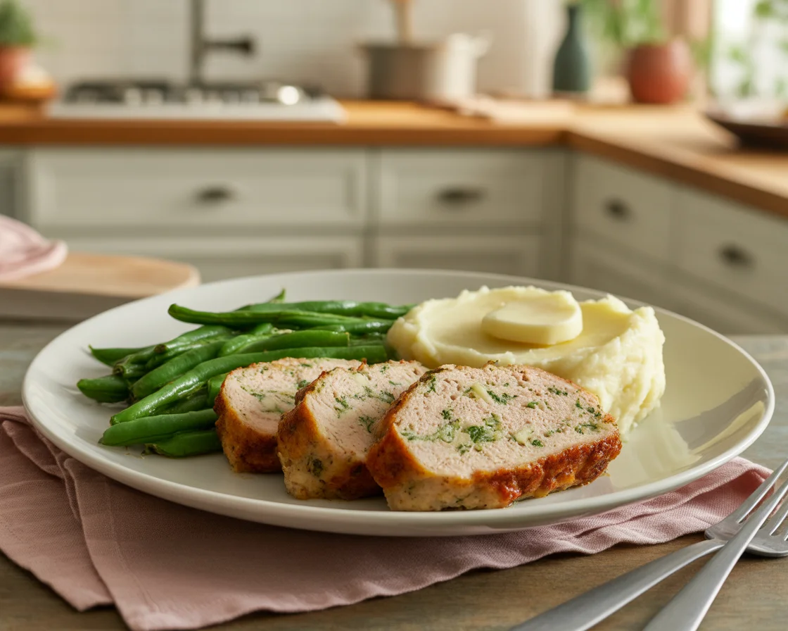 Garlic Parmesan Chicken Meatloaf