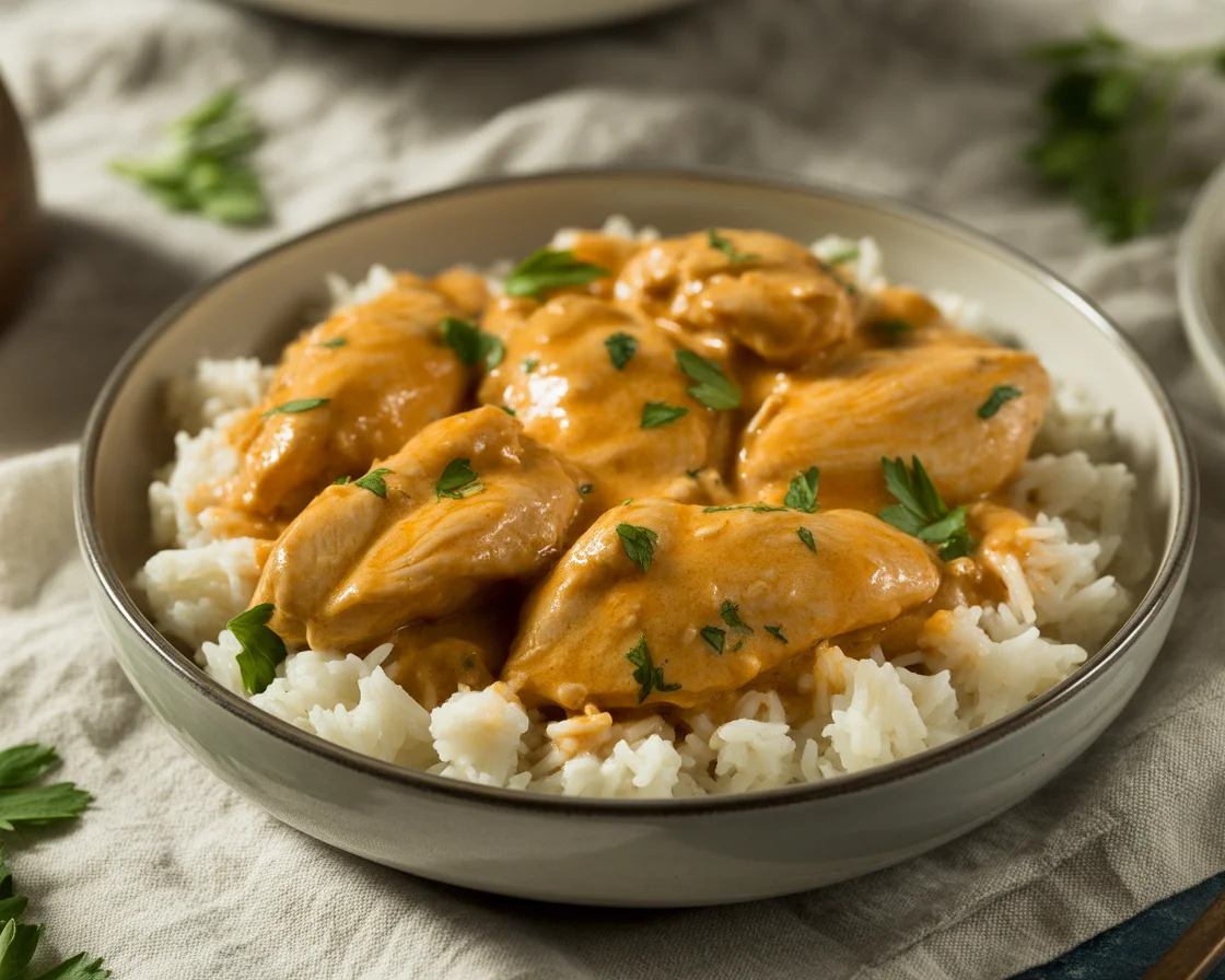 Creamy Smothered Chicken And Rice
