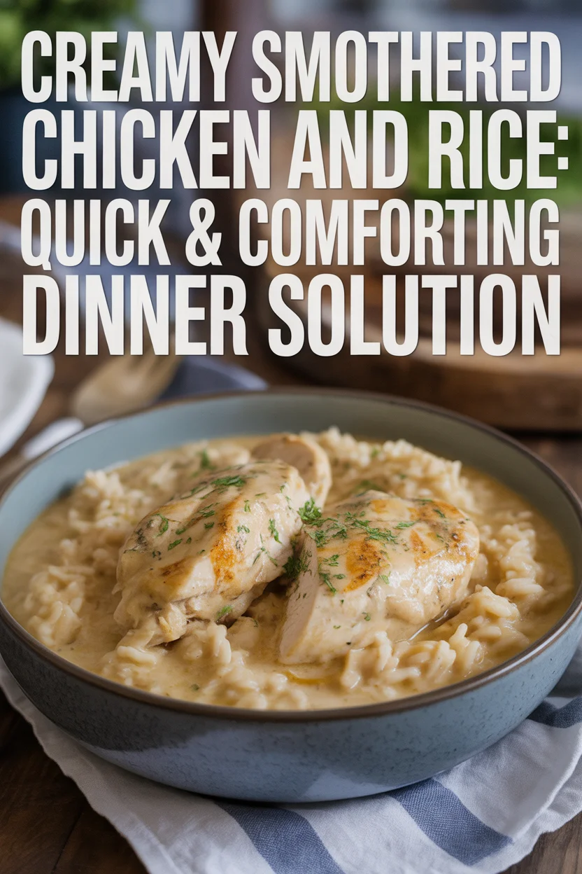 Creamy Smothered Chicken And Rice: Quick & Comforting Dinner Solution
