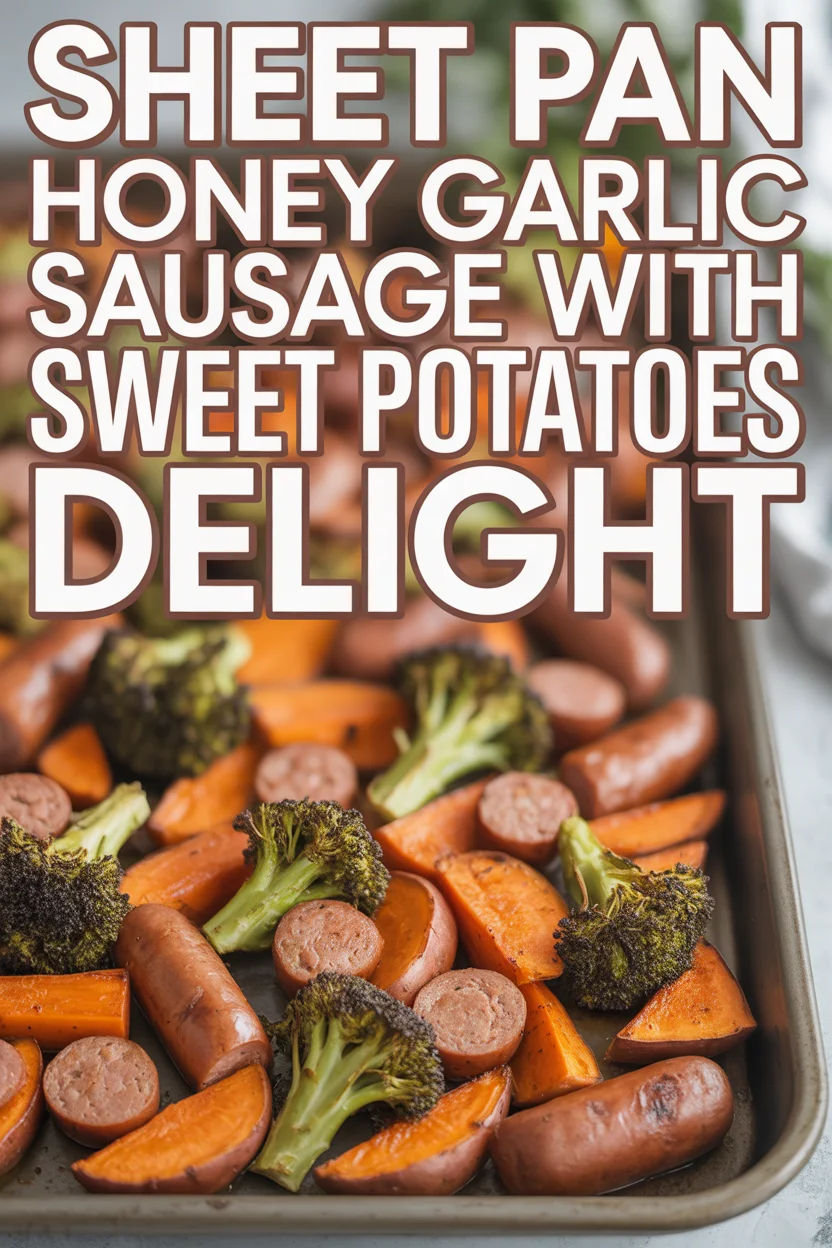Sheet Pan Honey Garlic Sausage with Sweet Potatoes Delight