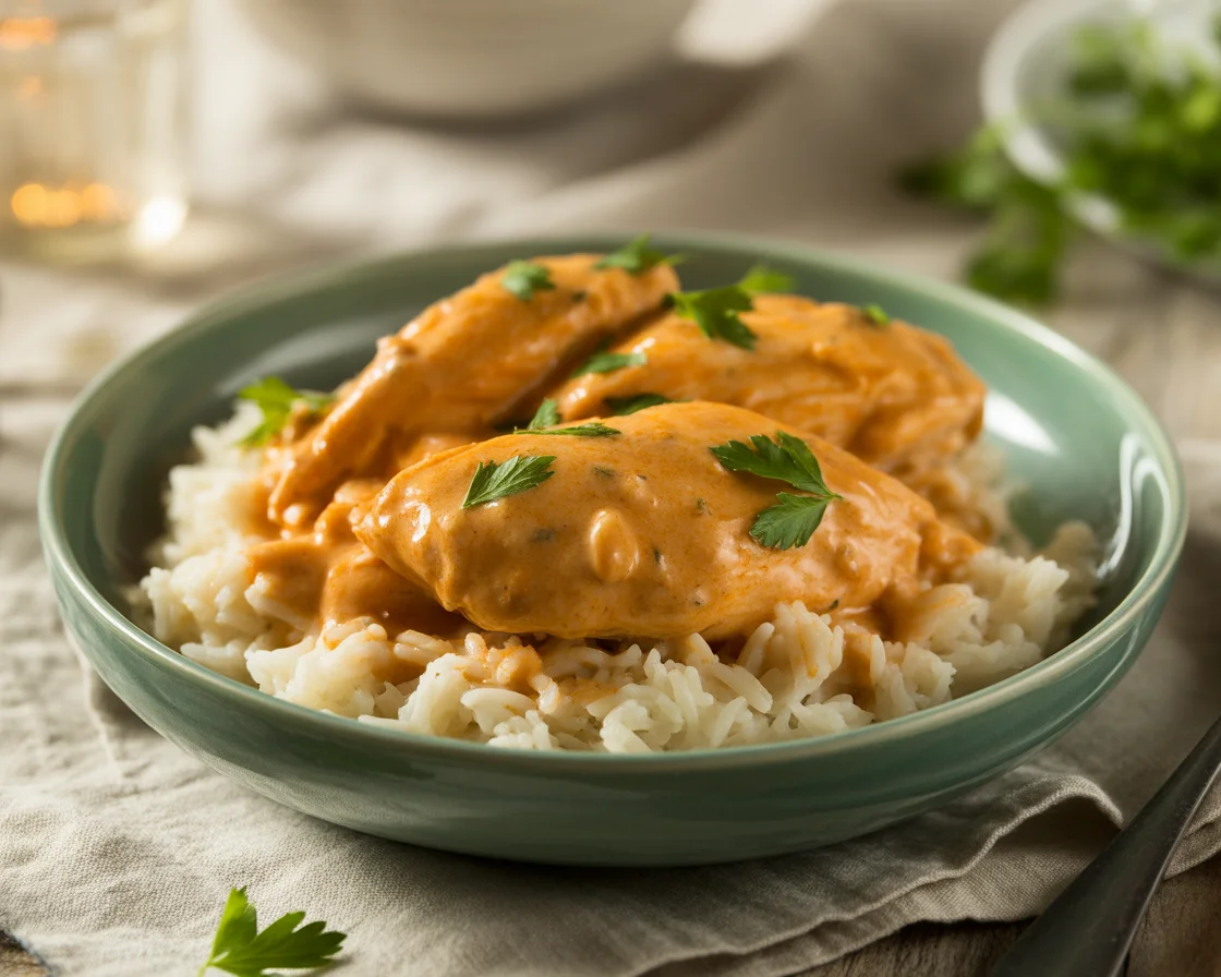 Creamy Smothered Chicken And Rice