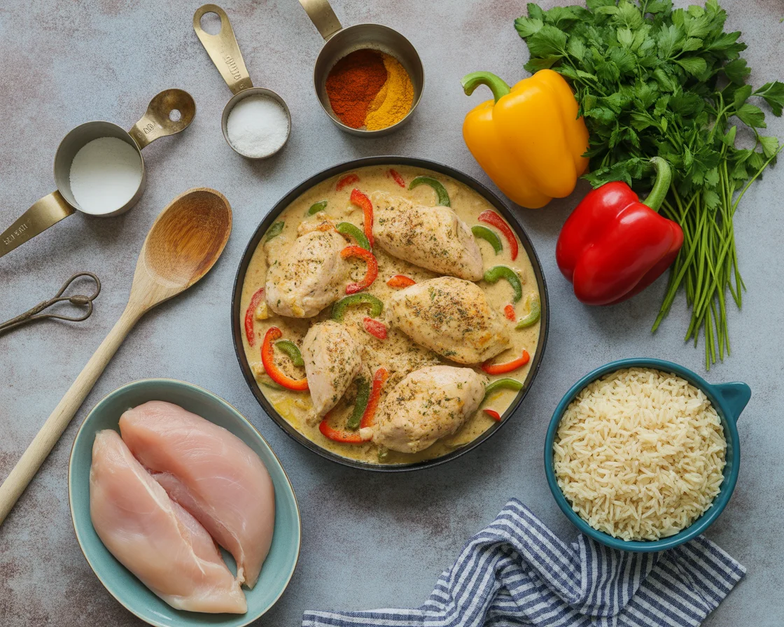 Creamy Smothered Chicken And Rice