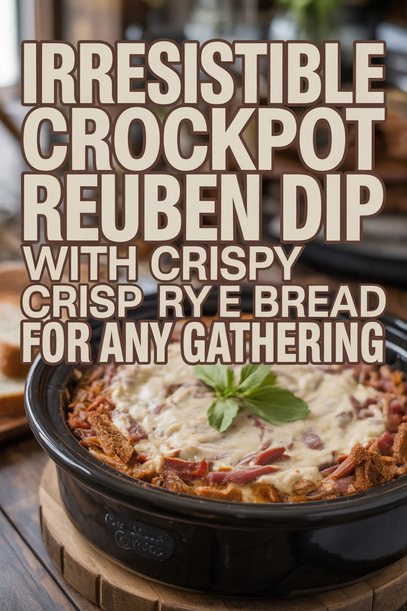 Irresistible Crockpot Reuben Dip with Crispy Rye Bread for Any Gathering