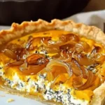 Roasted Pumpkin Quiche with Caramelized Onions and Gorgonzola Delight