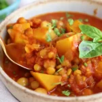 Slow Cooker Moroccan Chickpea Stew with Butternut Squash