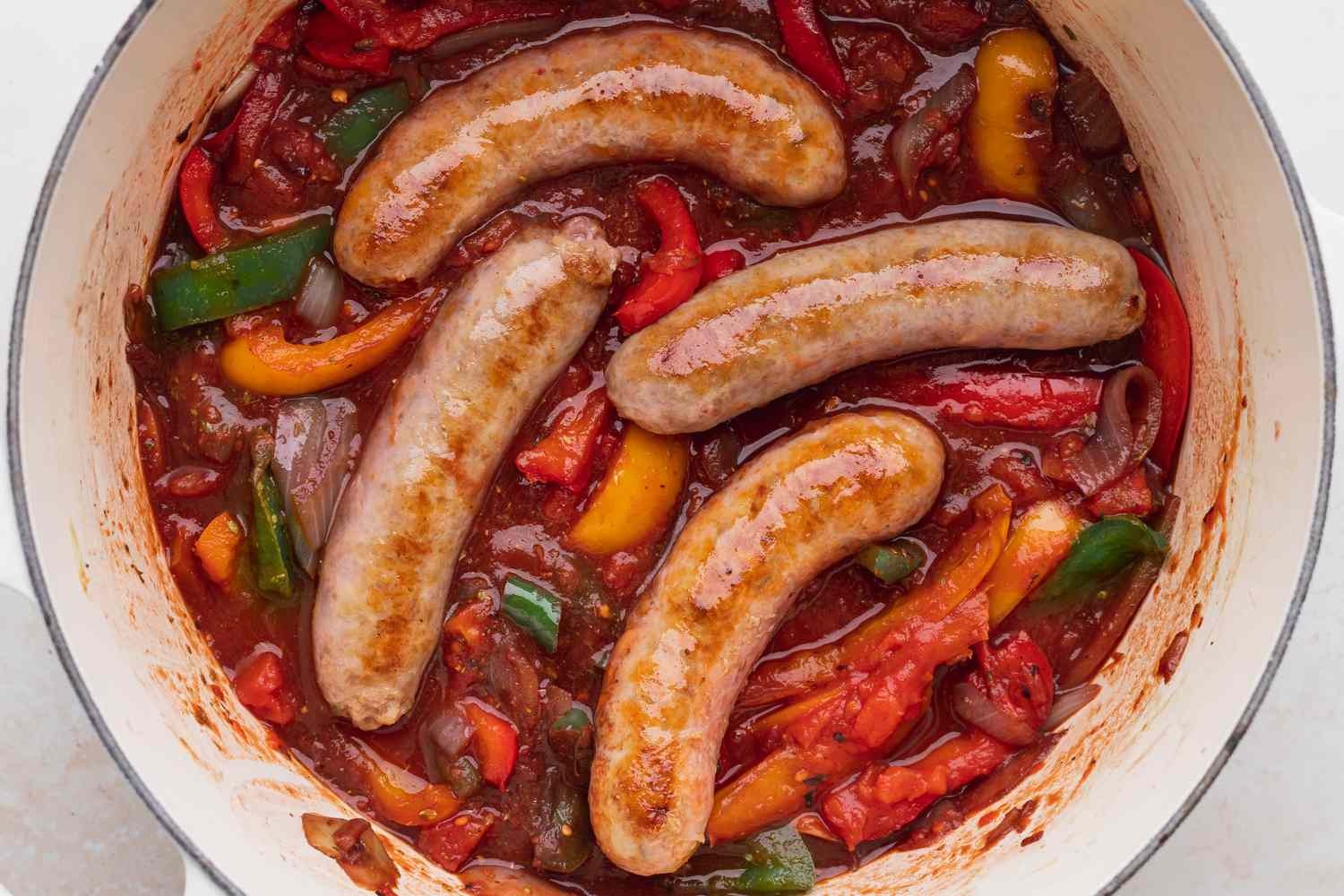 baked sausage peppers and onions