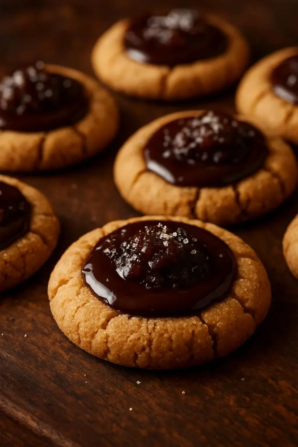 Delicious Chocolate Thumbprint Cookies with chocolate filling