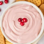 Cranberry Cream Cheese Spread with cranberries and cream cheese in a bowl.