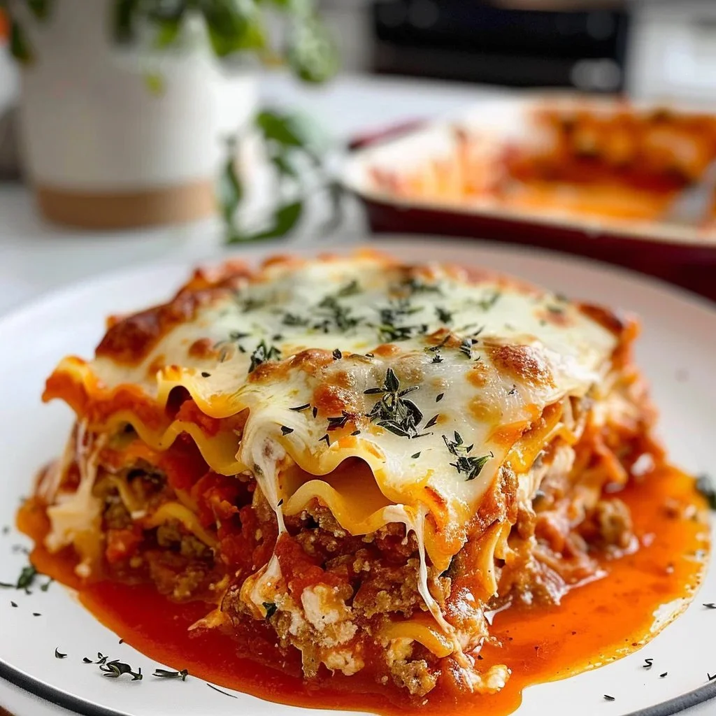 Plate of easy and delicious lasagna rolls with rich tomato sauce and cheese