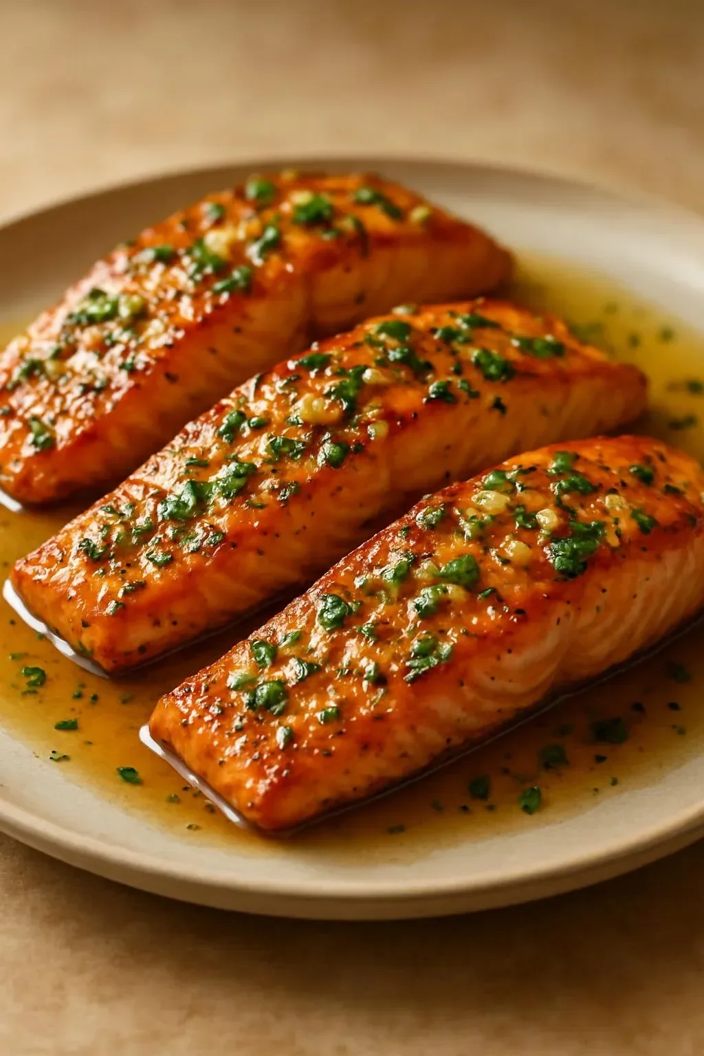 Easy garlic butter salmon dish with herbs and lemon