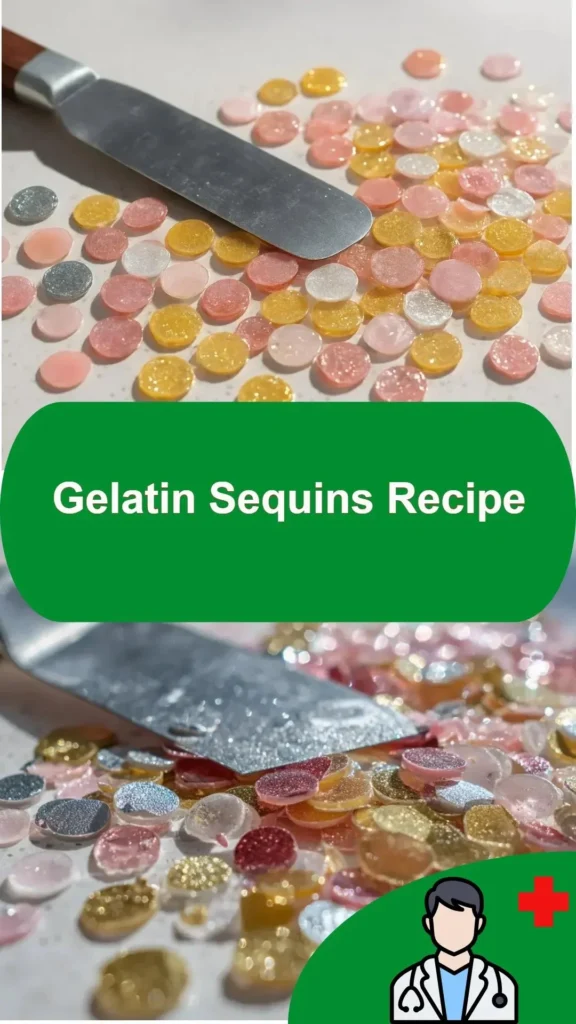 Colorful gelatin sequins for crafting and baking projects