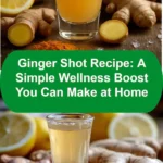 A refreshing ginger shot in a glass, promoting health and wellness benefits.