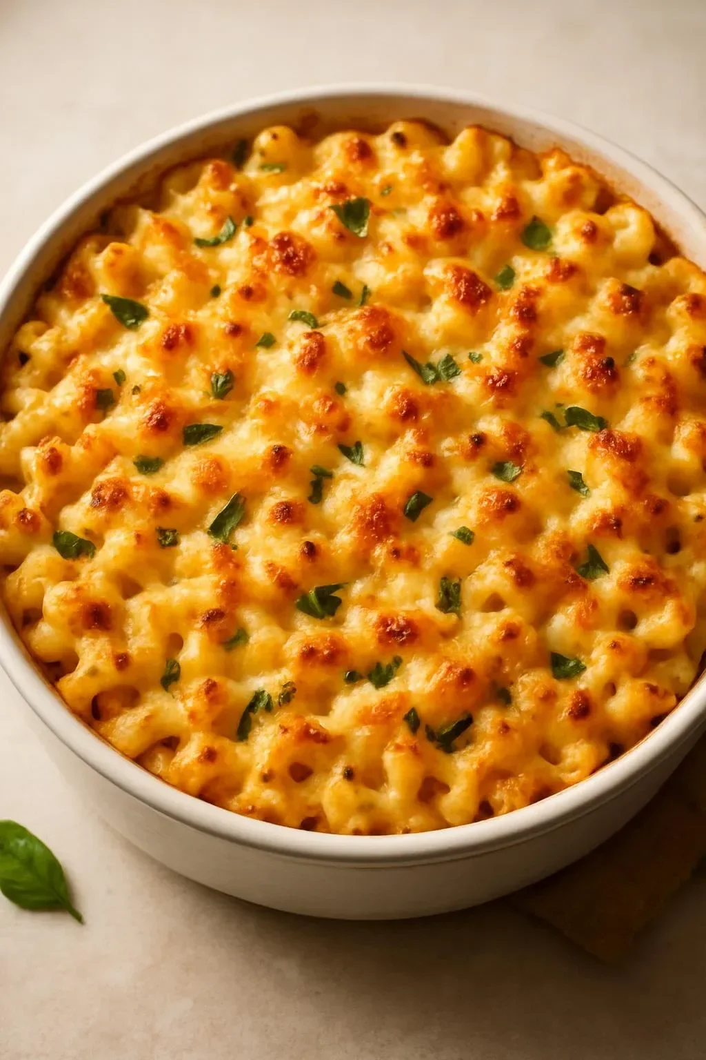 Delicious Caribbean Macaroni Pie fresh out of the oven, showcasing its cheesy goodness.