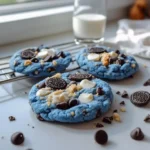 Delicious Cookie Monster Cookies with colorful toppings for dessert lovers