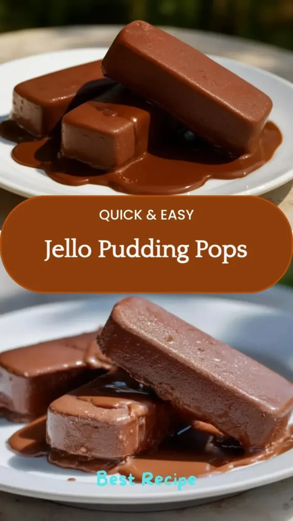 Delicious homemade Jello Pudding Pops in colorful molds on a summer day