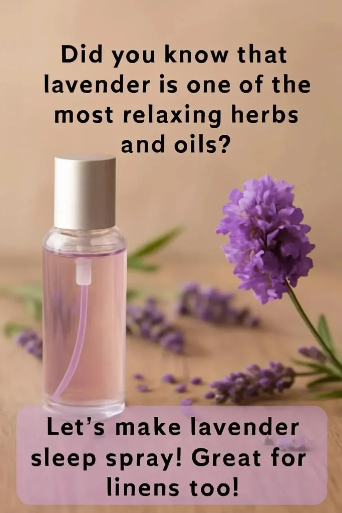 Bottle of Lavender Sleep Spray for calming and restful sleep