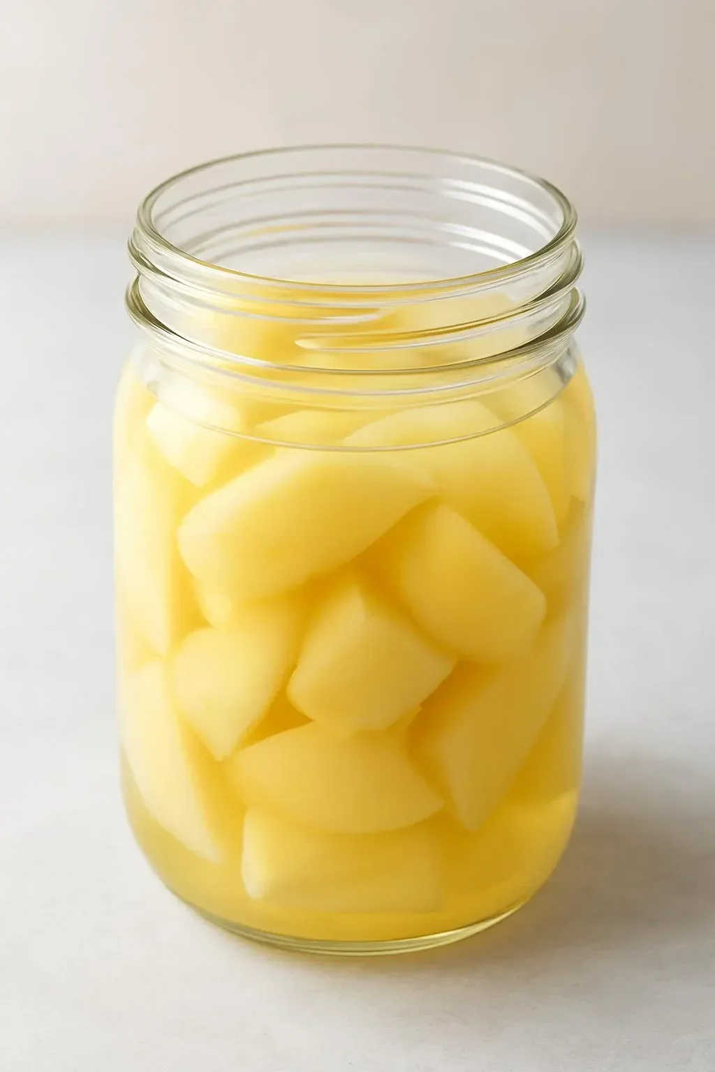 A jar of pickled ginger slices with fresh ginger root