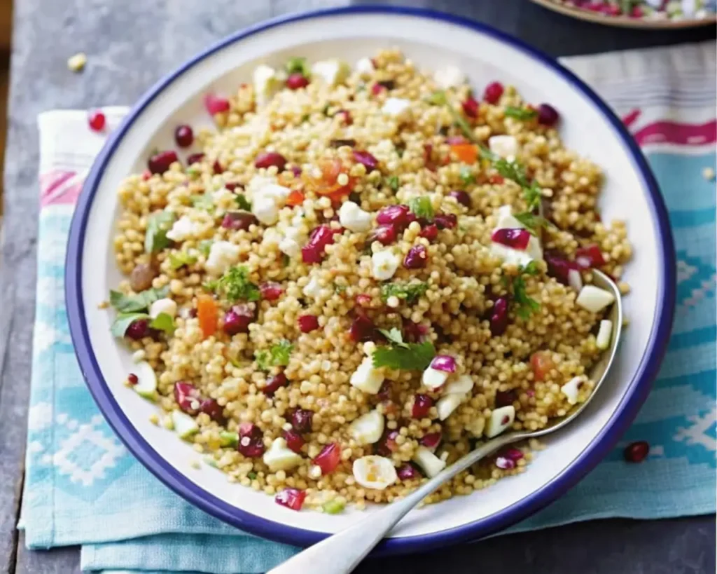Quinoa Pasta Pomegranate Salad