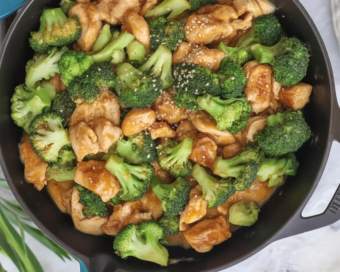 Honey Sesame Chicken Broccoli dish with tender chicken and fresh broccoli in a sweet sesame sauce.