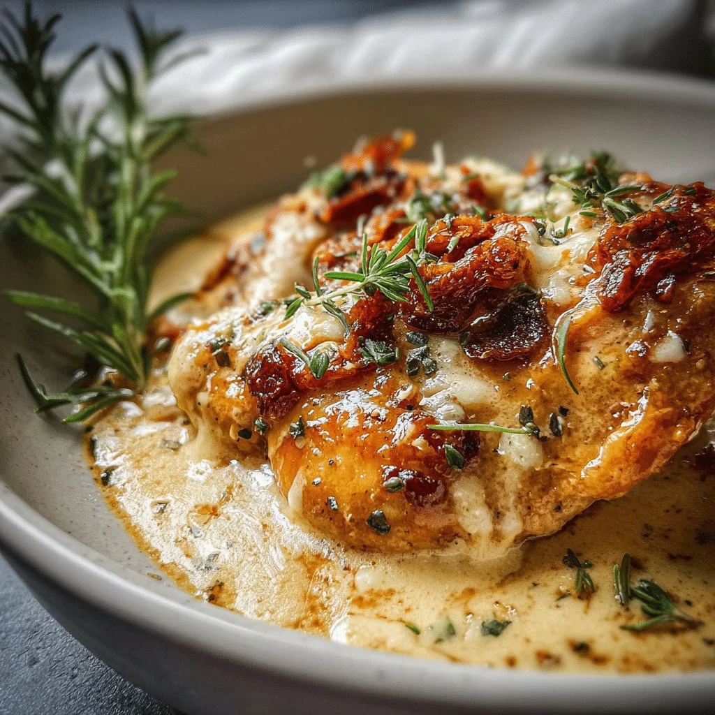 Delicious Slow Cooker Creamy Marry Me Chicken served on a plate.