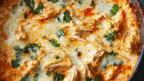 Delicious Buffalo Chicken Dip served in a dish, perfect for parties
