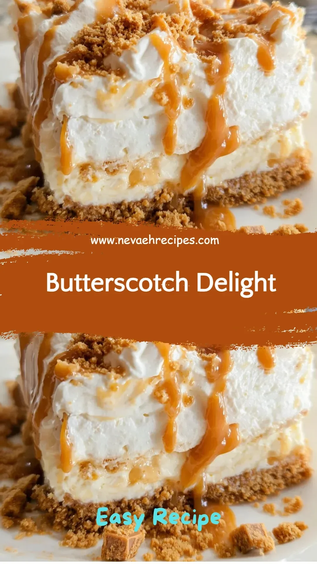 Delicious butterscotch dessert served on a plate, showcasing a rich golden hue.