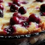 Deliciously moist cranberry orange cake served on a plate