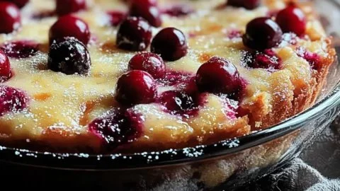 Deliciously moist cranberry orange cake served on a plate