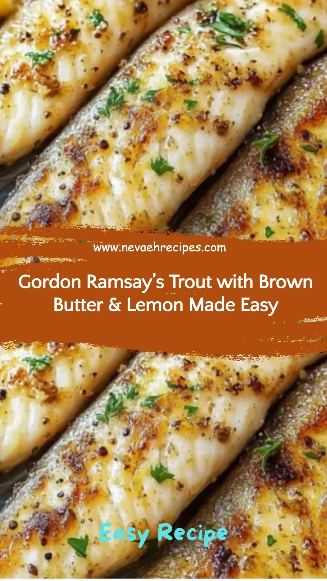 Gordon Ramsay's trout with brown butter and lemon recipe plating