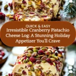 Cranberry Pistachio Cheese Log: a festive and delicious holiday appetizer