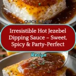 Delicious Jezebel Dipping Sauce served in a bowl with dipping items