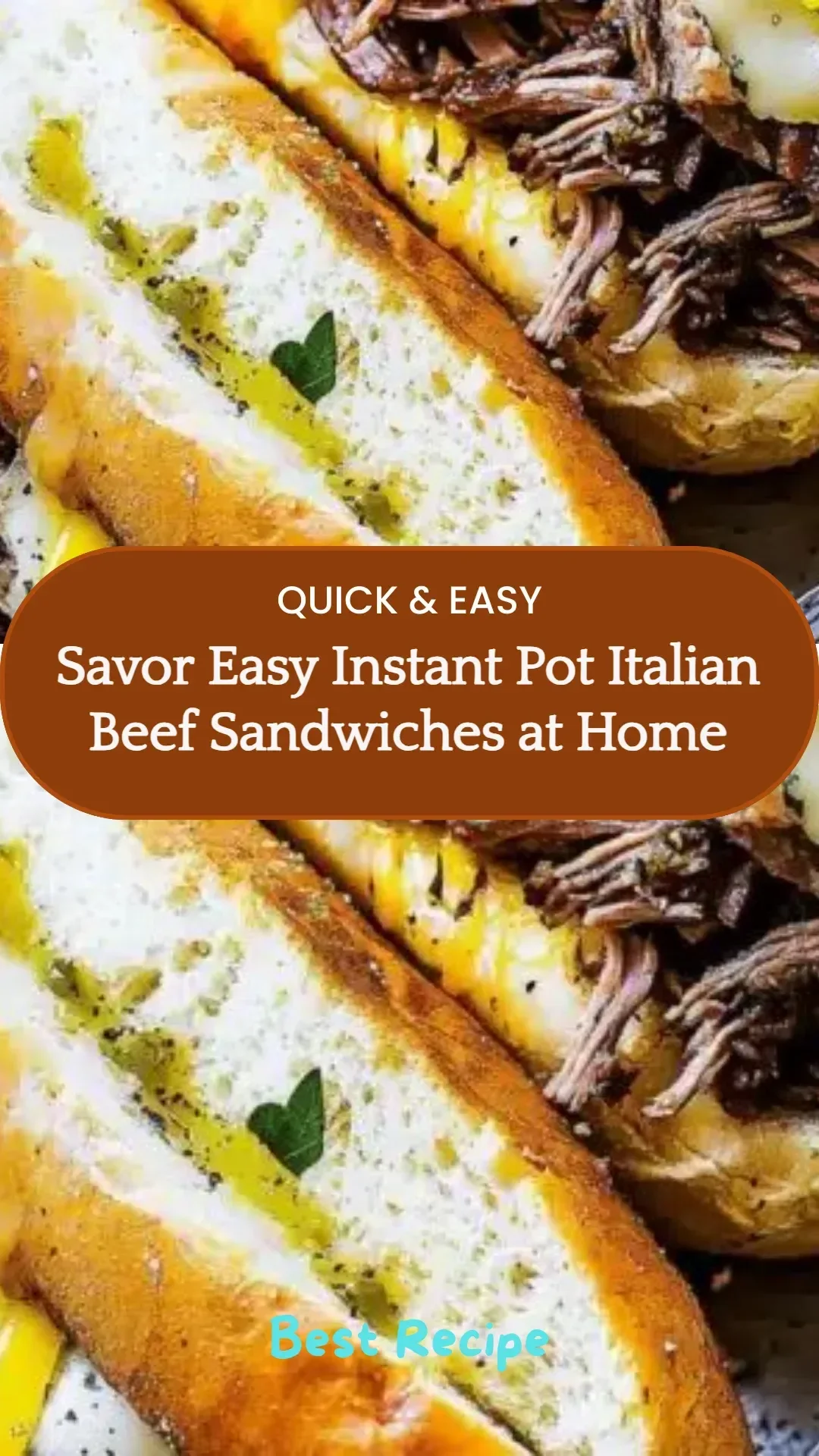Delicious homemade Italian beef sandwiches made in an Instant Pot