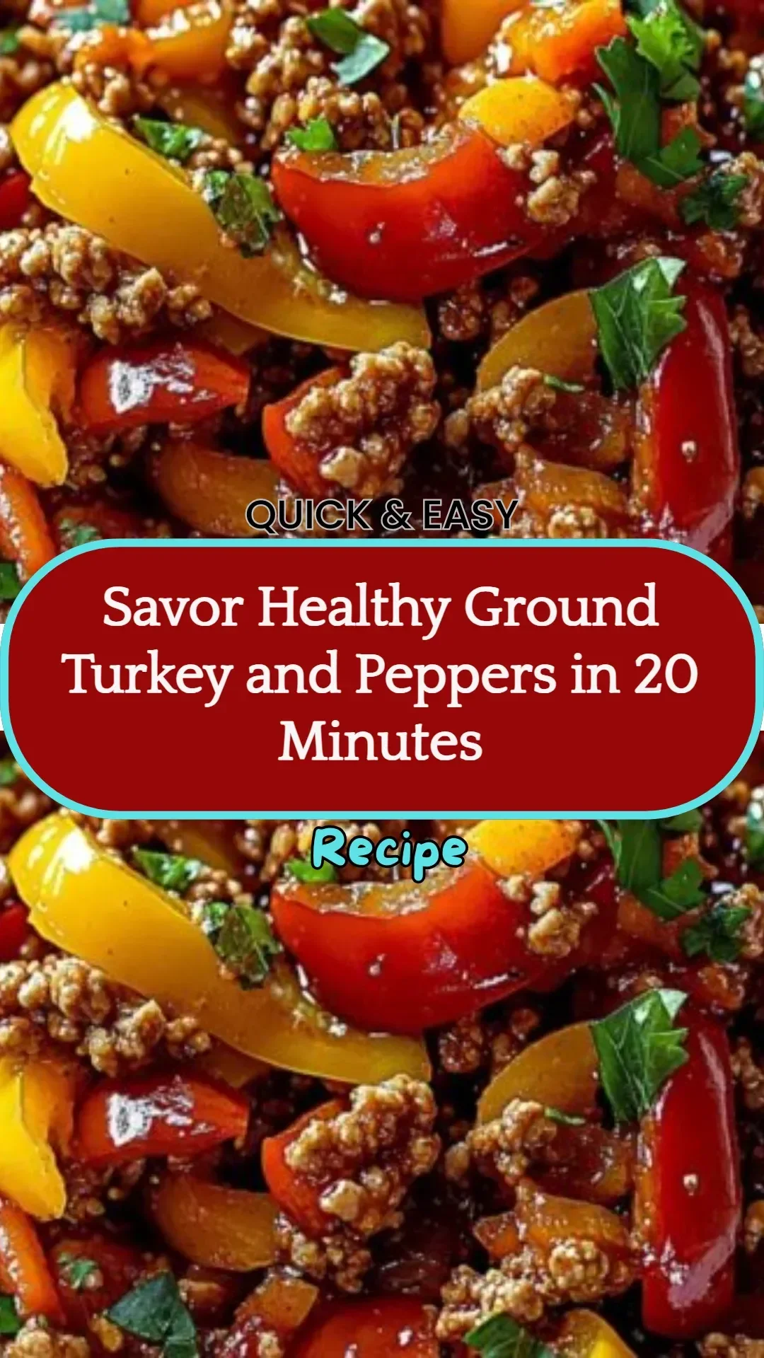 Ground turkey and peppers dish prepared in 20 minutes, healthy and delicious