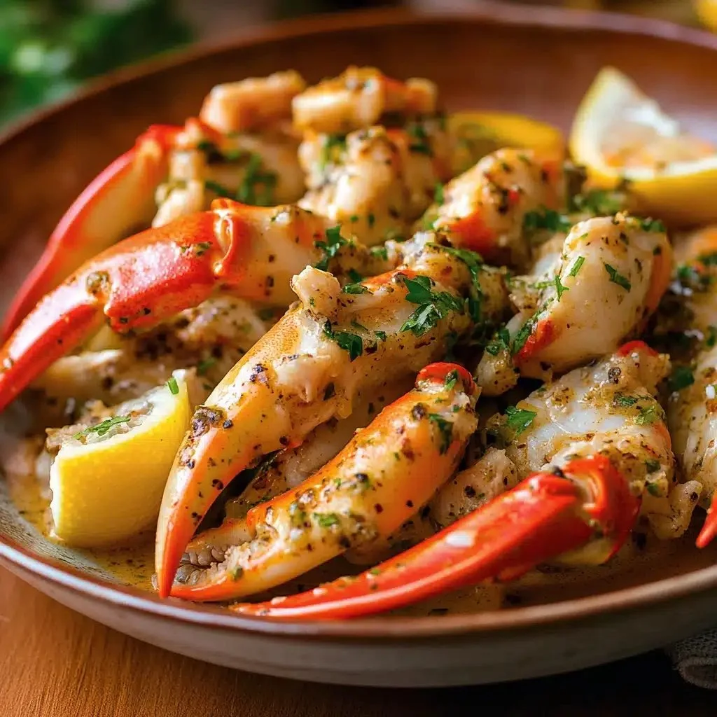 Delicious sizzling hot crab claws styled with Cajun spices and herbs